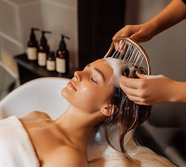 Massagem relaxante em um ritual de bem-estar